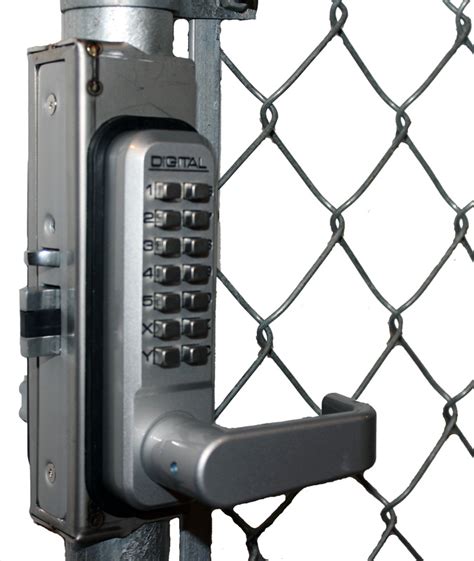 steel lock box for gate hardware|walk through gate lock box.